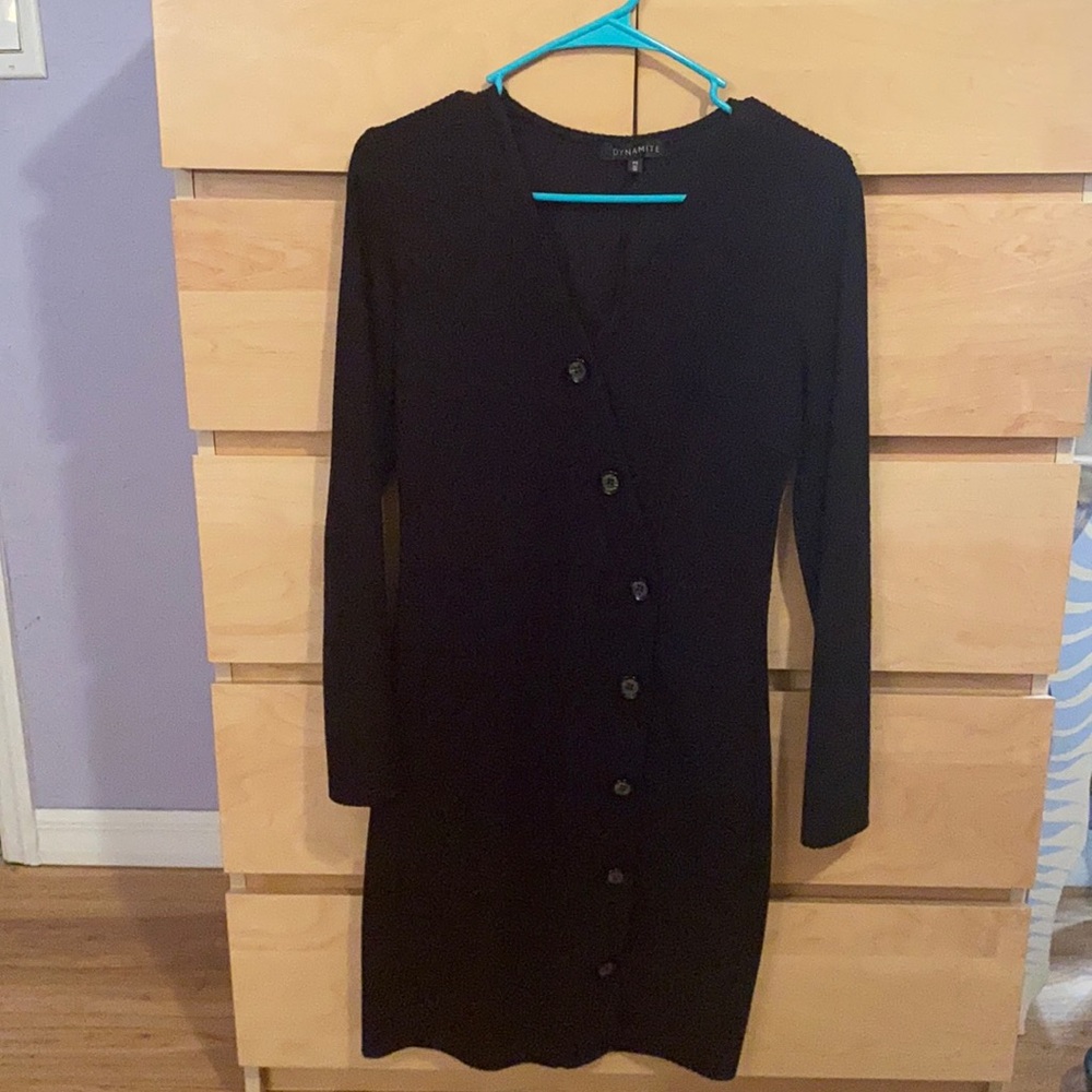 Button down Black Dress from Dynamite Size Small